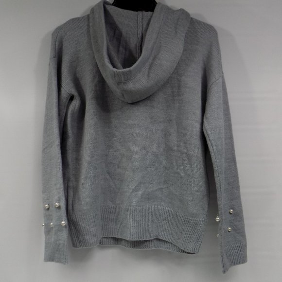 Juicy Couture Heather Cozy Peral Trimmed Hoodie Sweater Size M NEW WITH TAGS - Picture 4 of 8